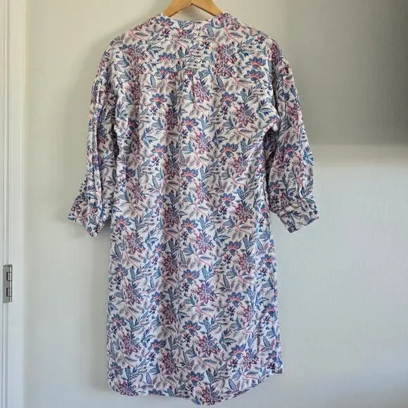*NWT J. Mclaughlin Nylee 100% Linen Floral Dress Size S Relaxed Fit 3/4 Sleeves - Picture 5 of 12
